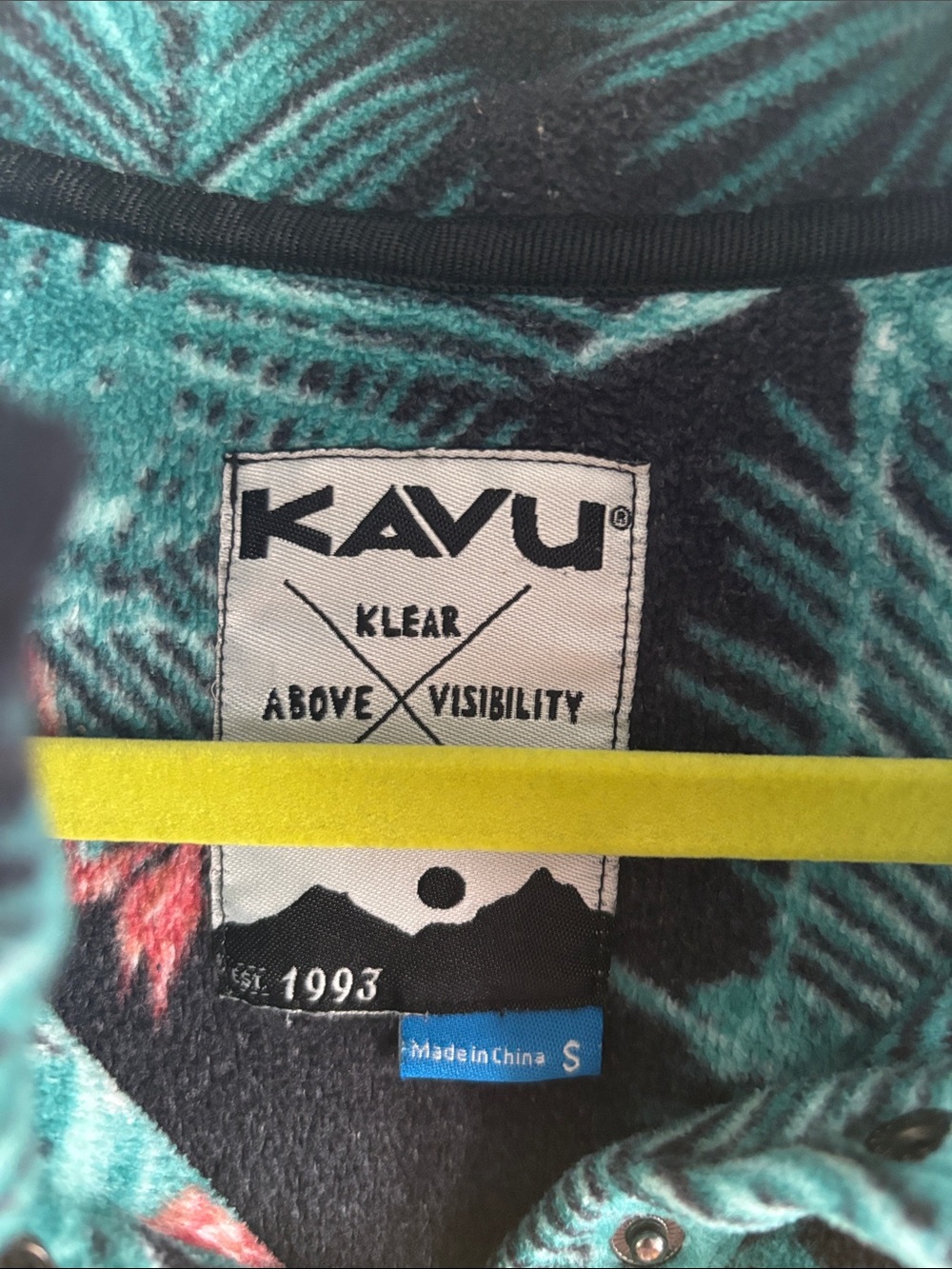 Kavu Fleece Pullover with Tropical Print - Picture 2 of 4
